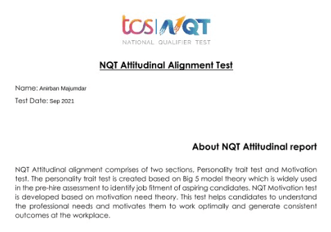 NQT Attitudinal Score